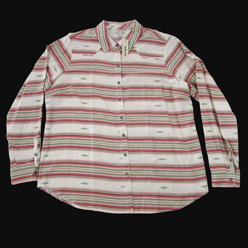 Ariat Women's XL Long Sleeve Crowheart Button Shirt - Desert Serape
